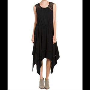 BCBGMaxazria Kristen Black Lace Asymmetric Dress
